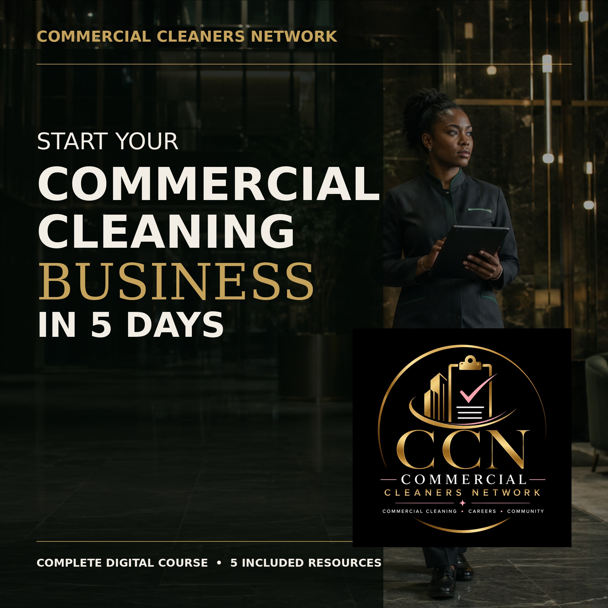 Start Your Commercial Cleaning Business in 5 Days course cover